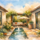 Narrow Courtyard Home Designs for residential home builders